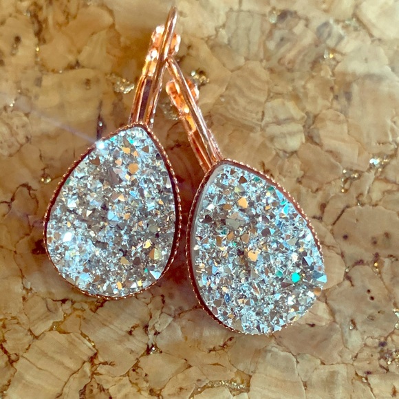 Handmade druzy earrings - Picture 1 of 1